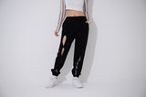 ラインブラックホールメッシュクロップTシャツ / TOP(9369) Line Black Hole Mesh Crop Tee