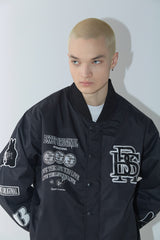 ロゴパッチバーシティジャケット/BSR2223FWJK020 DFR LOGO PATCH VARSITY JACKET BLACK
