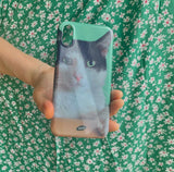 グリーンアイズオブキャットスマホハードケース / Green eyes of cat hard case