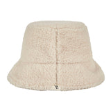 Monogram label fleece bucket hat