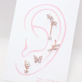 ヨリヨリパールバタフライピアス / [Styling] Yeori Yeori Pearl Butterfly Piercing 4 Set