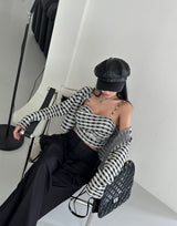 X Tweed bustier cardigan set