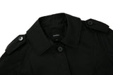  Throat Latch Trench Coat _ Black