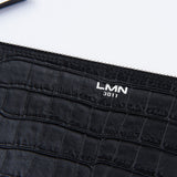 クロコダイルエンボクラッチ/CROCODILE EMBO CLUTCH-BLACK