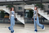 ワイドフィットロールアップデニムパンツ/WIDE FIT LIGHT BLUE ROLL UP DENIM PANTS [16635]