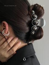 ヘアクリップ シルバーボール_ALL SV