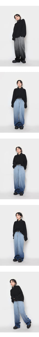 ラムスウールニットウェア2wayジップアップ / lambswool knitwear two-way zip-up