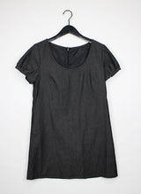 ディープUネックデニムドレス/Deep U Neck Denim Dress (2color)