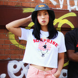 フラワーボムクロップTシャツ / Flower bomb crop T-shirt (4473279905910)