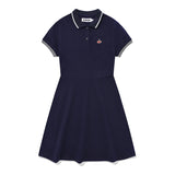 スモールチェリーフレアーピケドレス／SMALL CHERRY FLARED PIQUE DRESS [NAVY]