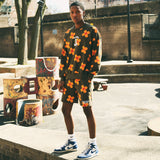フラワーパターンスウェットシャツ / Flower pattern Sweat-shirt (4473266667638)
