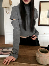 Nikun brushed slit polar t-shirt