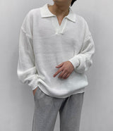 ハッチカラーニットウェア/SK Hacchi Collar Knitwear (4 colors)