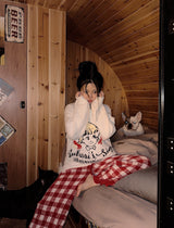 Anvely Checkered Sleep Pajamas Set