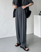 CR スローリネンワイドスラックス / CR Slow Linen Wide Slacks (2 colors)