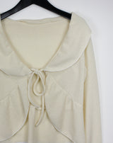 ラッフルカラーカーディガン/Ruffle collar cardigan (3color)