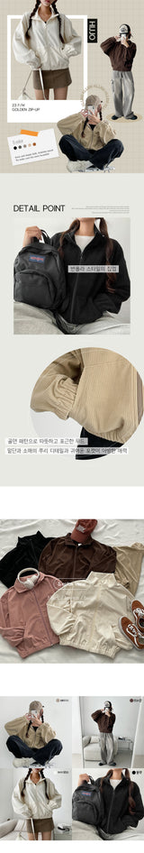 Ain Banding Golden Zip-Up Jumper