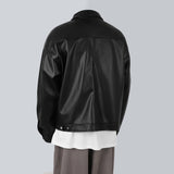 ビーガンレザージップアップジャケット / Vegan Leather Zip up Jacket