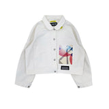 プリンテッドラウンドカラージャケット/[RECYCLE COTTON] PRINTED ROUND COLLAR JACKET_WHITE
