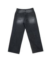 Brush black denim pants