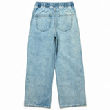 BANDING WIDE DENIM PANTS LIGHT BLUE