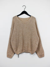 アルパカVネックニット / Alpaca V-neck Knit (6color)