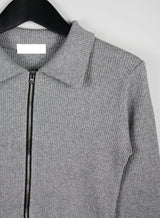ジップアップカラーTシャツ / Zip up collar T-shirt (3color)