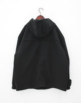 フーデッドウールハーフコート / Hooded wool half coat (2color)