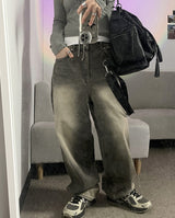 ビンテージダーティーウォッシュドデニムワイドパンツ / Vintage dirty washed denim wide pants