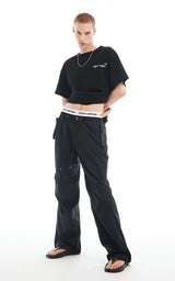 HIDDEN BUTTON PANTS_BLACK