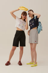 チェリーブラー半袖Tシャツ／CHERRY BLUR SHORT SLEEVE T-SHIRT [WHITE]