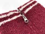 ボウクル2WAYジップアップニット / Boucle 2way Zip-up Knit [Burgundy]