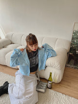 ポケットクロップフードジップアップ / Pocket Crop Hood Zip Up (3color)