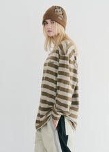 ワッペンロングスリーブ / BSR2223FWPO085 BS WAPPEN LONG SLEEVE KHAKI STRIPE