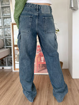 カーゴデニムパンツ/no.1768 cargo denim pants (2color)