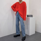 SKハッチVネックニット/SK Hacchi V-neck Knitwear (5 colors)