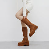 Sophie Velvet Square Long Boots