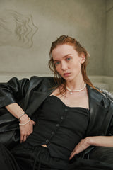 Emblem Pearl Necklace
