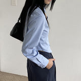 [MADE] Sini ベーシック クロップ ローリング シャツ/Sini Basic Crop Rolling Shirt