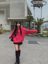 (UNISEX) フィックスピンタック起毛オーバーフード