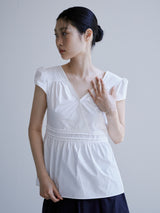パフピンタックブラウス [ WHITE ]