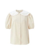 レースカラーブラウス / Lace collar blouse - Cream