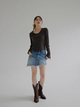 アーリーリブドTシャツ / Early Ribbed T-shirt (3color)