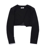 カッティングクロスクロップジャケット/CUTTING CROSS CROP JACKET BLACK (6682533199990)