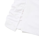 SHIRRING SLIM FIT T-SHIRT [WHITE]