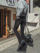 ウエスタンセミブーツカットデニムパンツ