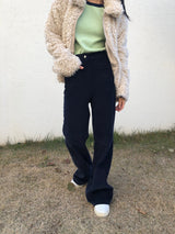 Softly corduroy boot-cut pants