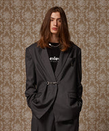 Buckle suit jacket - Charcol (4622118092918)
