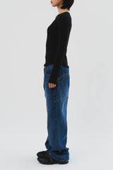 Wave Pocket Wide Denim