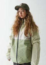 ラインブロックフーディージャケット/BSR2223FWJK029 LINE BLOCK HOODED JACKET CREAM KHAKI